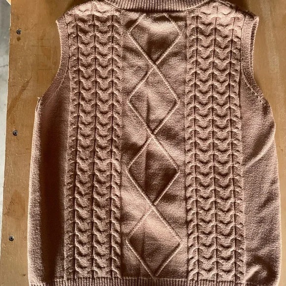 Women’s Tan Sweater Vest - Picture 3 of 3